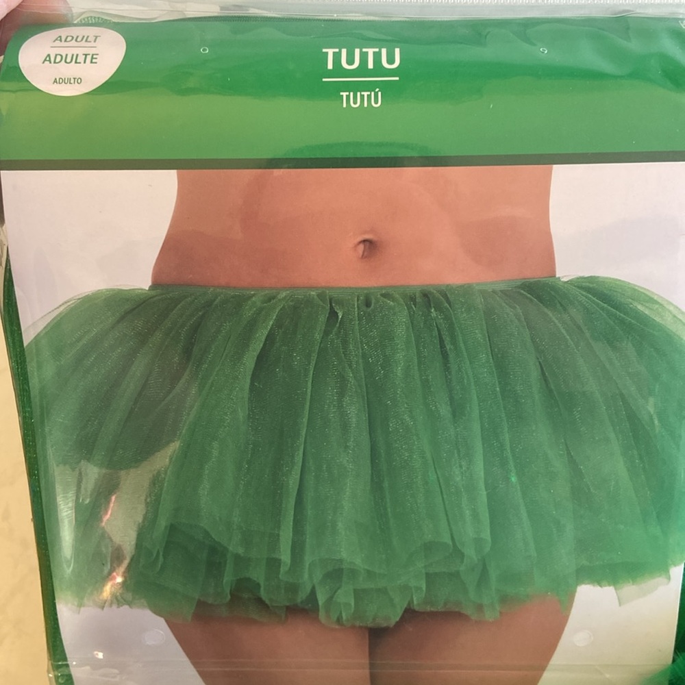 Fun Colorful Green Tutu  Feather Boa and Bracelet Set St. Patricks Day costume - Picture 2 of 5